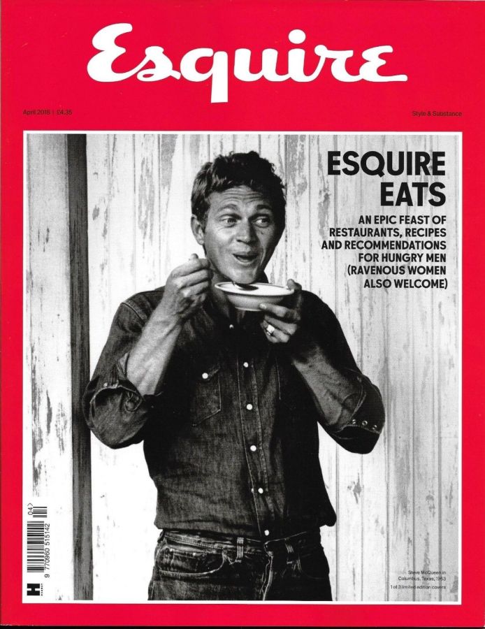 ESQUIRE magazine side cover  April 2018