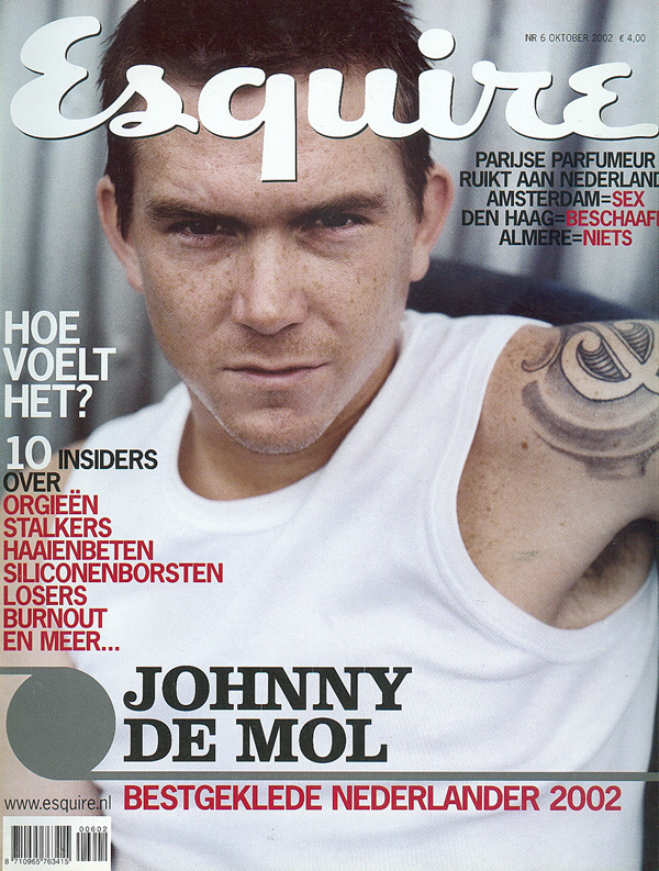 ESQUIRE NETHERLANDS magazine side cover  October 2002