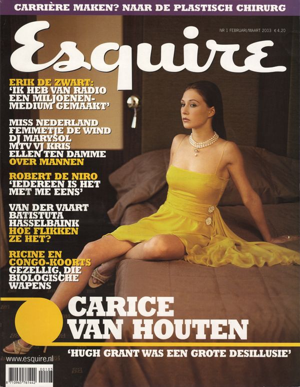 ESQUIRE NETHERLANDS magazine side cover  January/February 2003