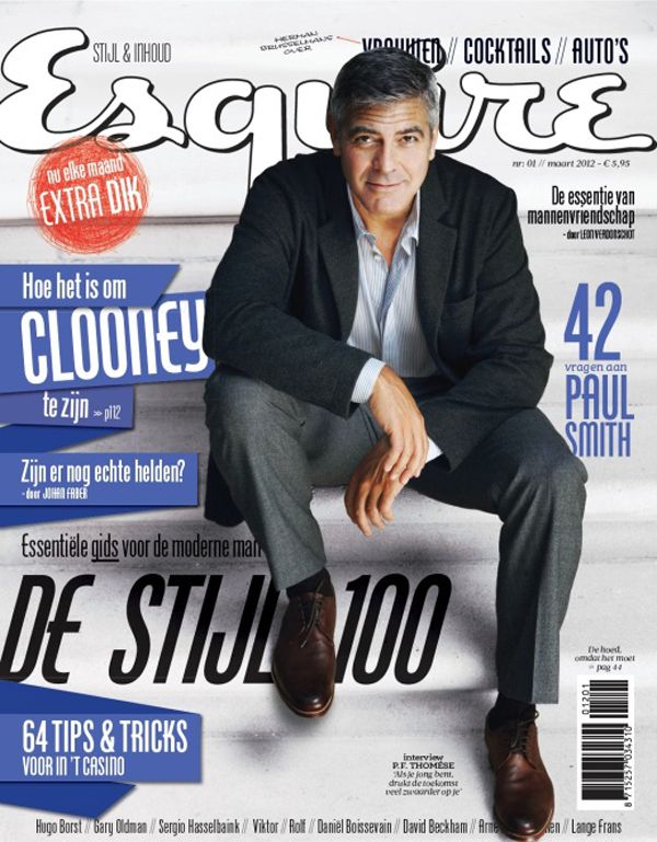 ESQUIRE NETHERLANDS magazine side cover  March 2012