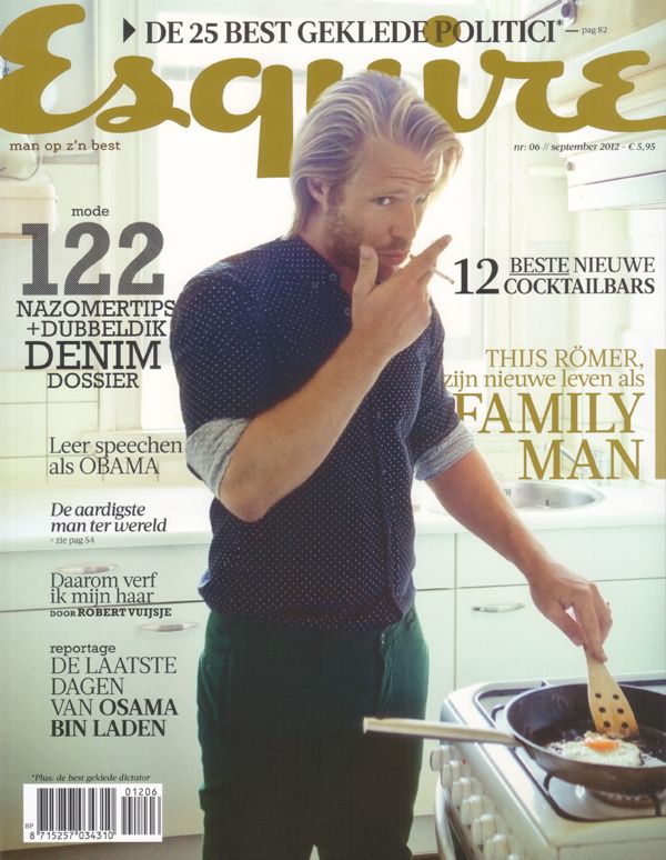 ESQUIRE NETHERLANDS magazine side cover  September 2012