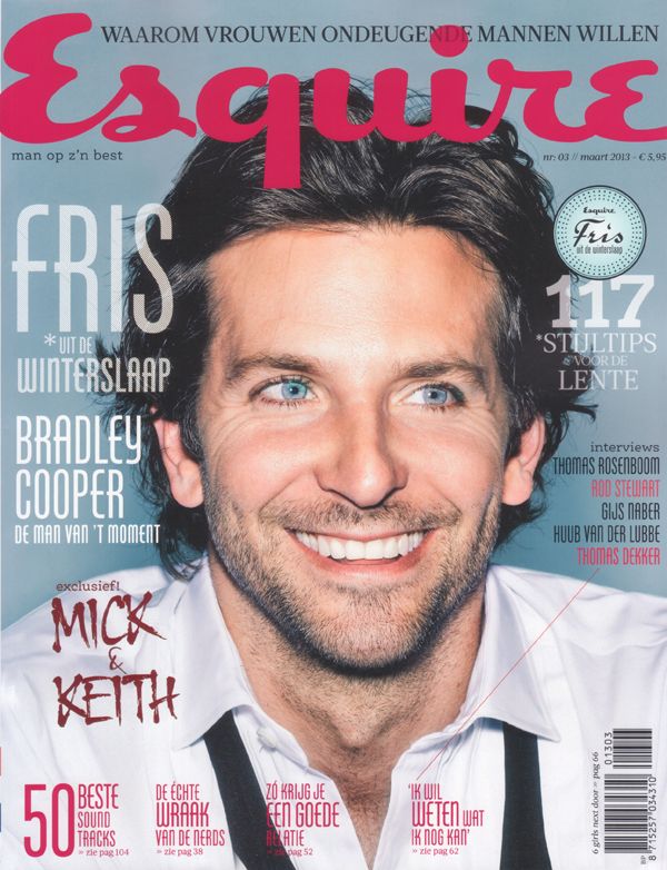 ESQUIRE NETHERLANDS magazine side cover  March 2013
