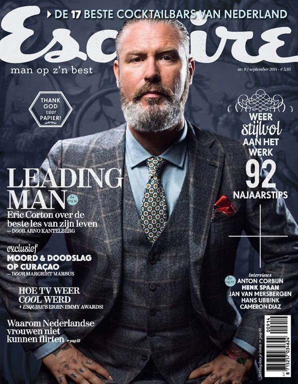 ESQUIRE NETHERLANDS magazine side cover  September 2014