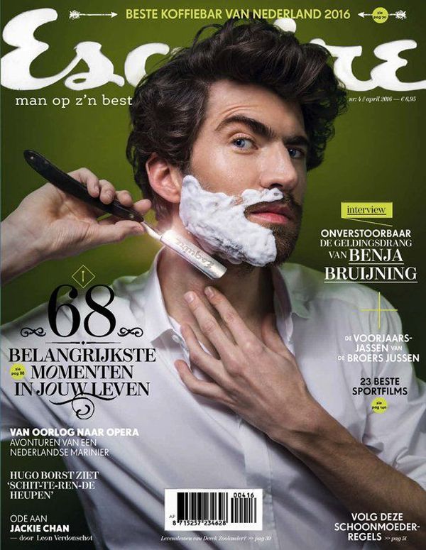 ESQUIRE NETHERLANDS magazine side cover  April 2016