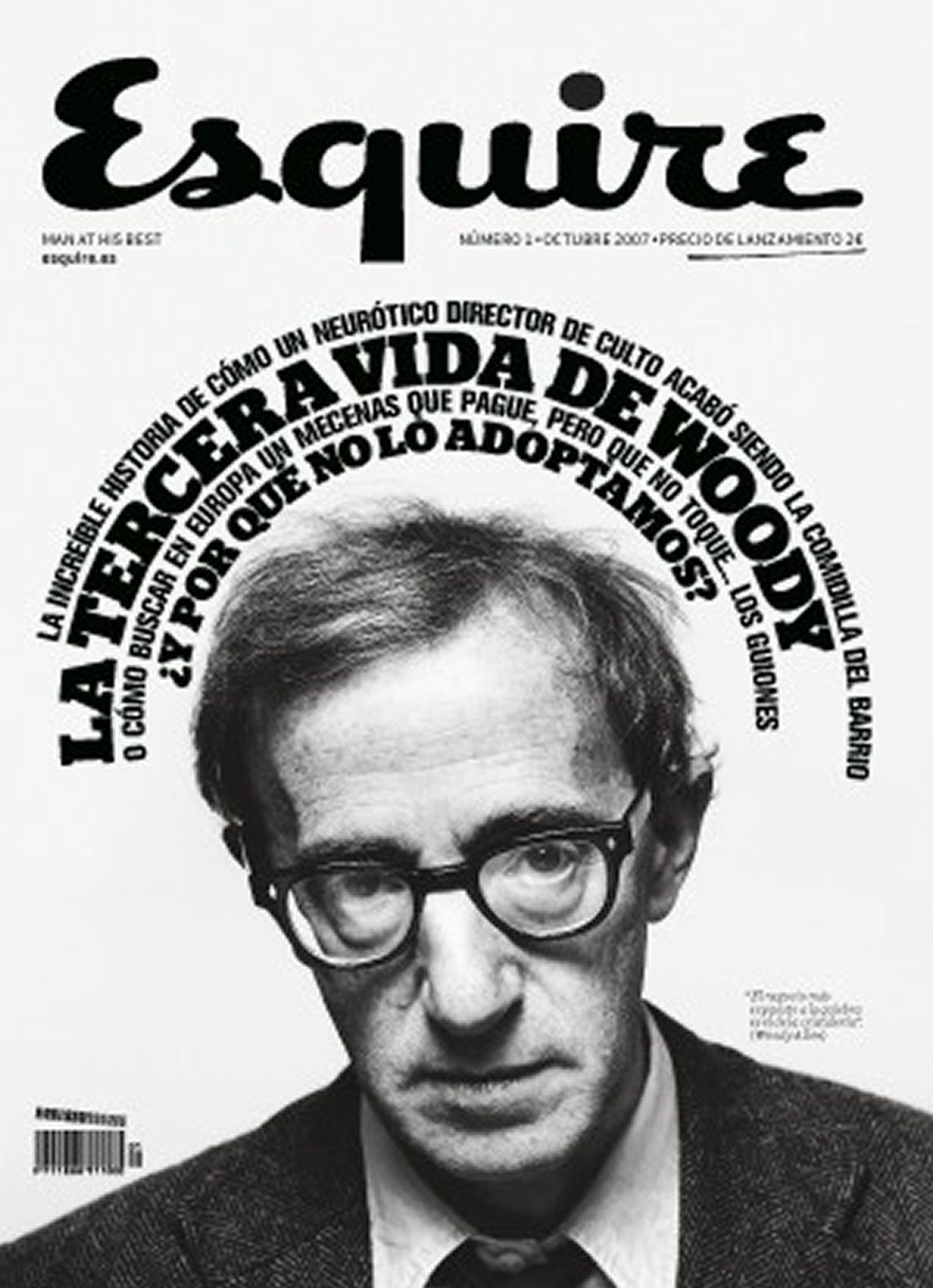 ESQUIRE (Spain) magazine side cover Issue 1  October 2007
