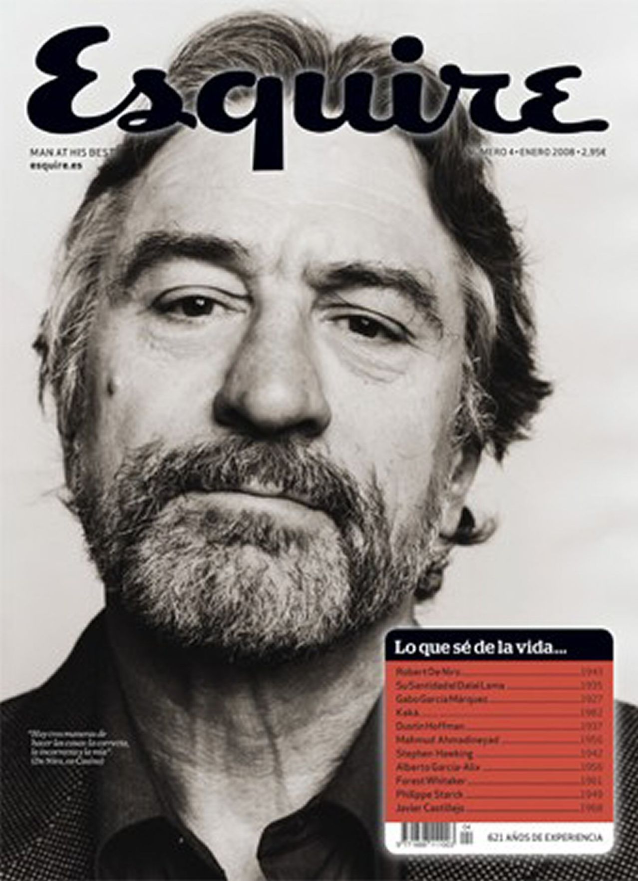ESQUIRE (Spain) magazine side cover Issue 4 January 2008