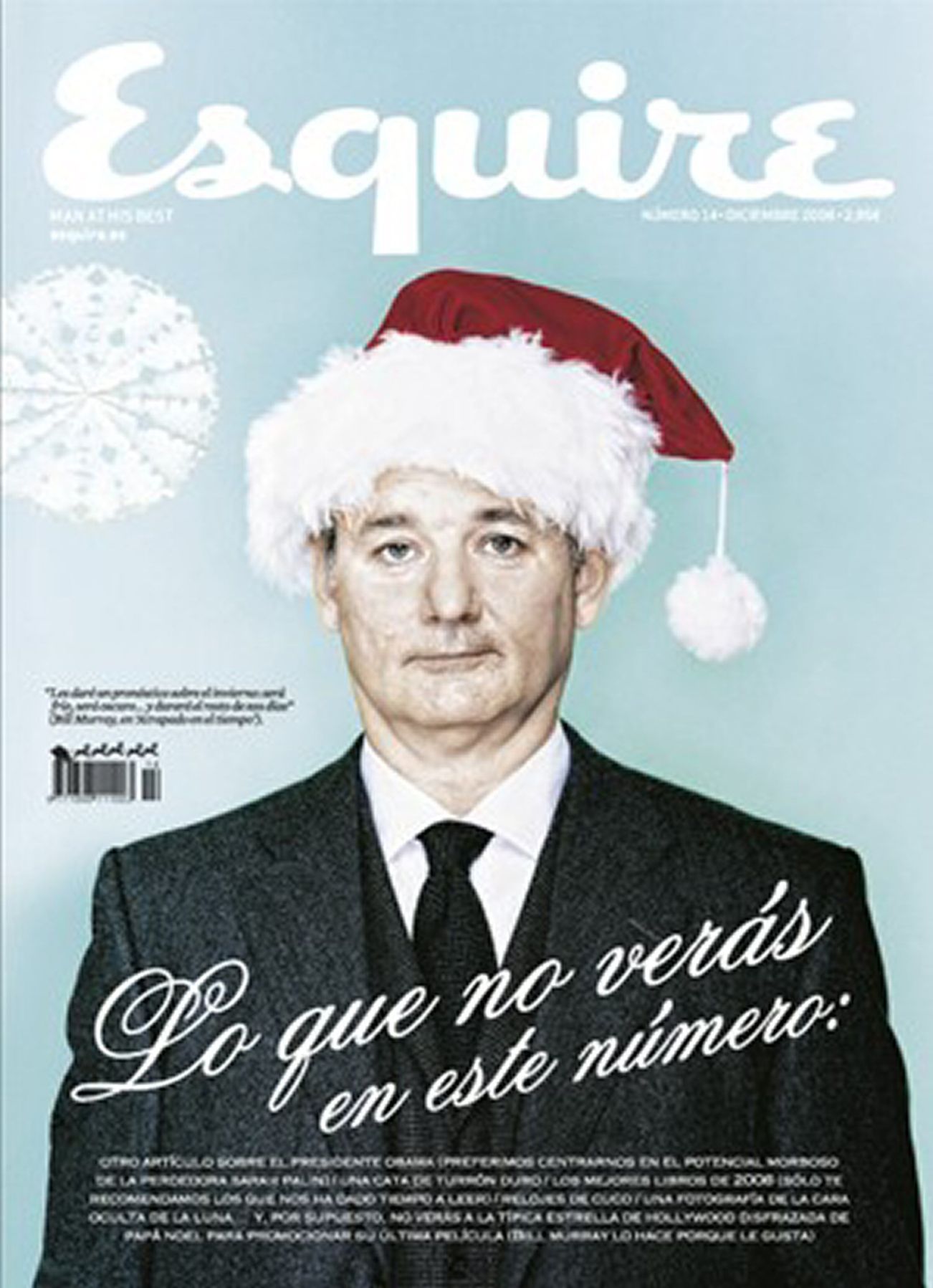 ESQUIRE (Spain) magazine side cover Issue 14 December 2008