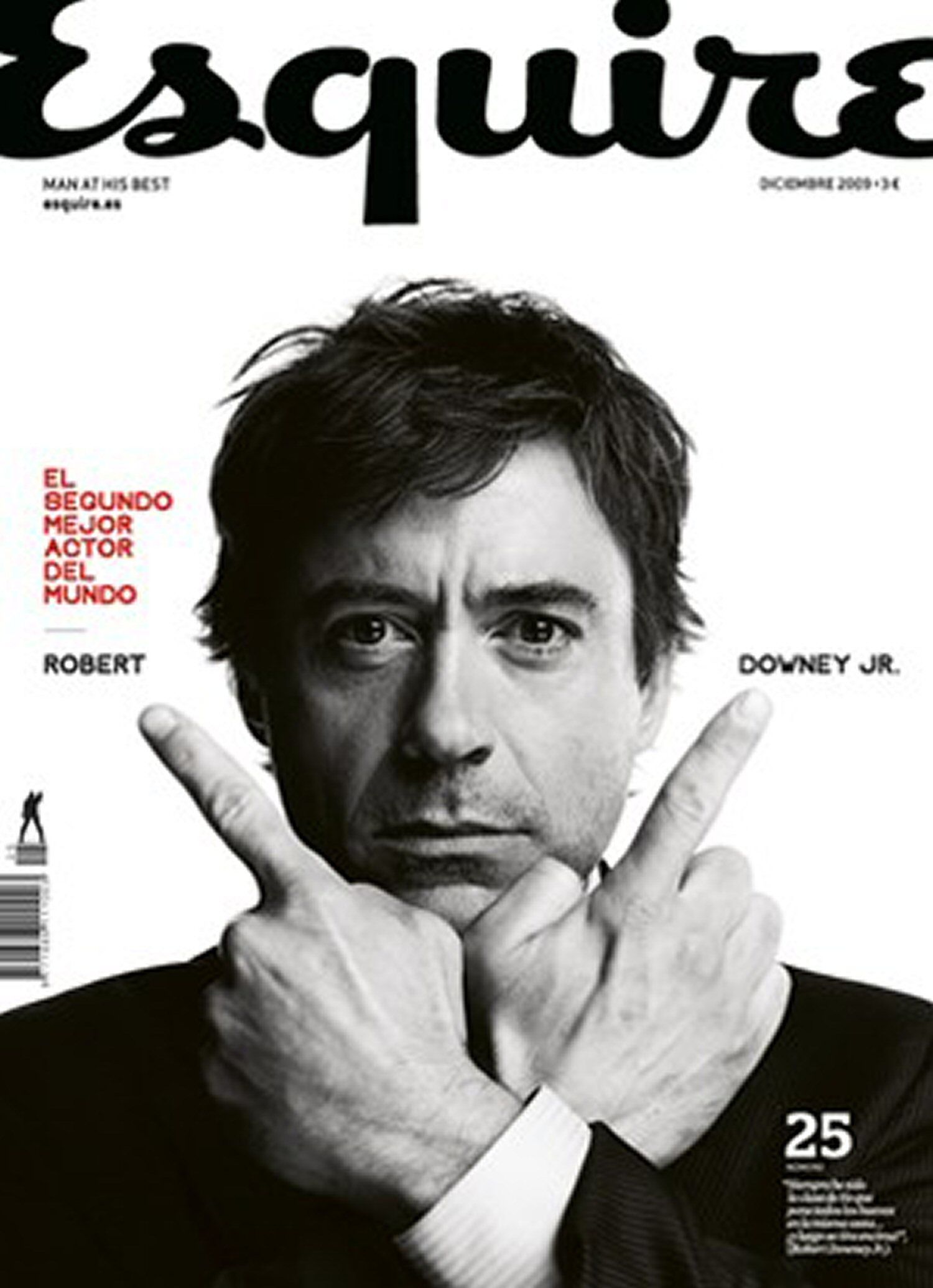 ESQUIRE (Spain) magazine side cover Issue 25  December 2009