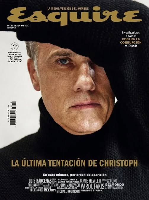 ESQUIRE (Spain) magazine side cover Issue 113  December 2017