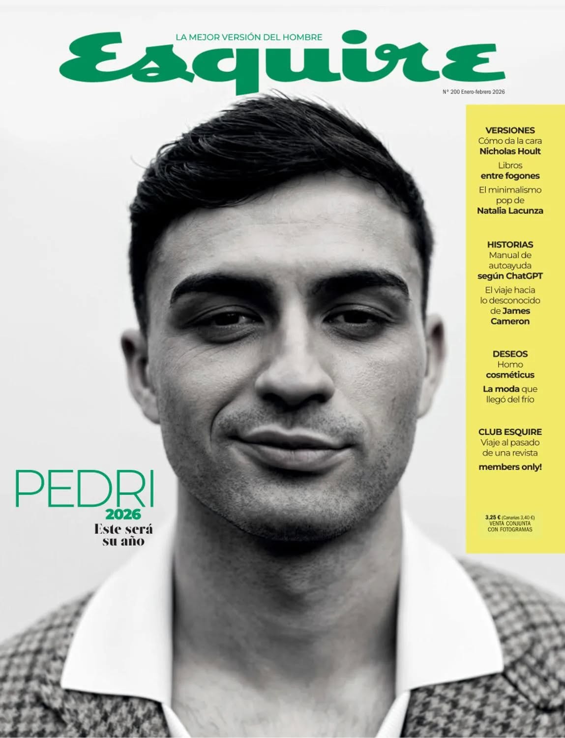 ESQUIRE (Spain) magazine side cover Issue 200  February 2026