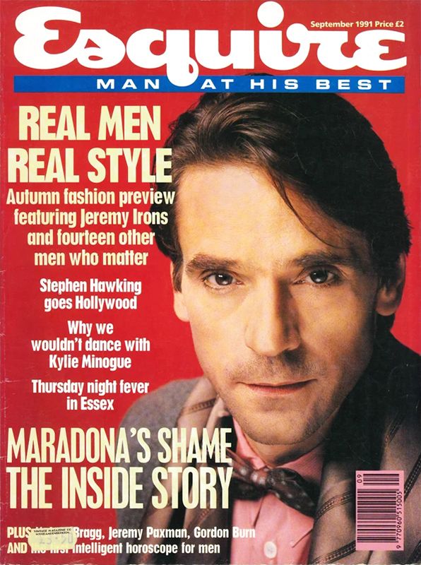 ESQUIRE magazine side cover  September 1991