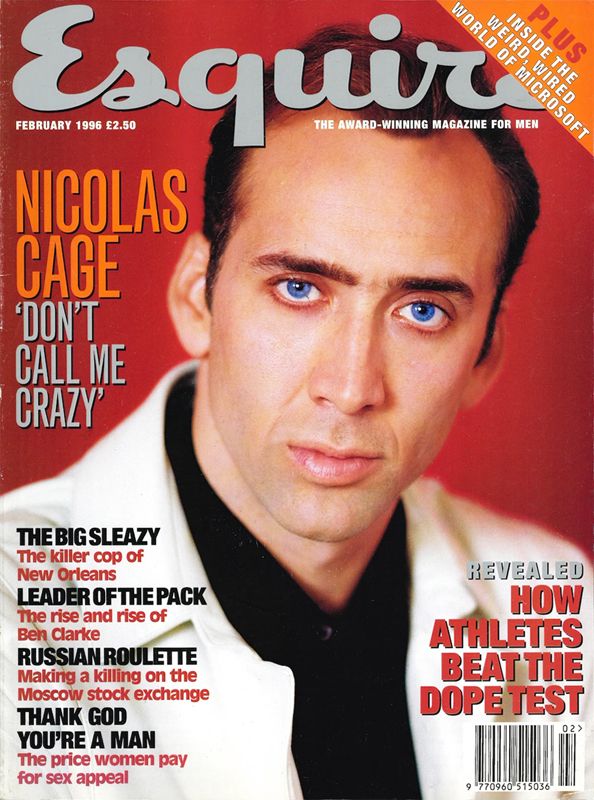 ESQUIRE magazine side cover  February 1996