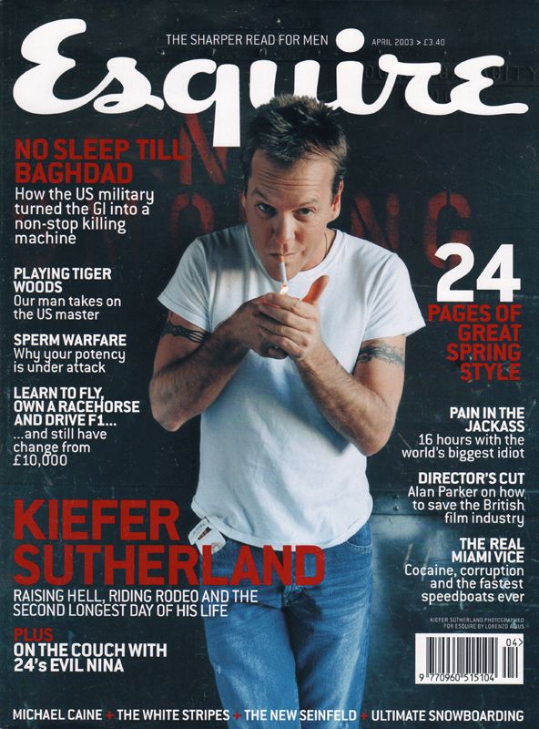 ESQUIRE magazine side cover  April 2003