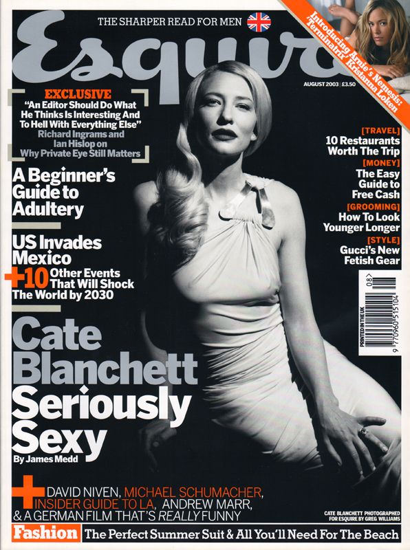 ESQUIRE magazine side cover  August 2003