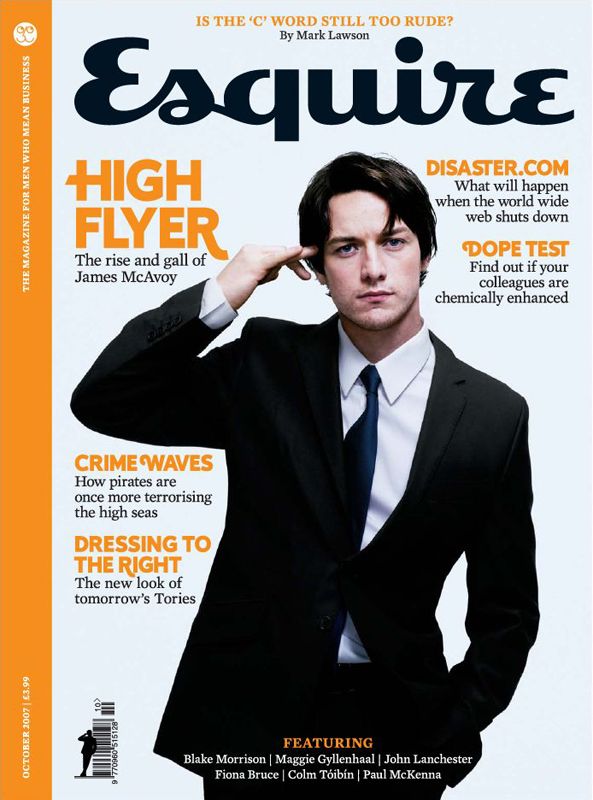 ESQUIRE magazine side cover  October 2007