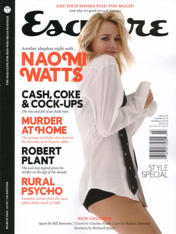 ESQUIRE magazine side cover  March 2008