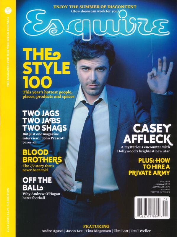 ESQUIRE magazine side cover  July 2008