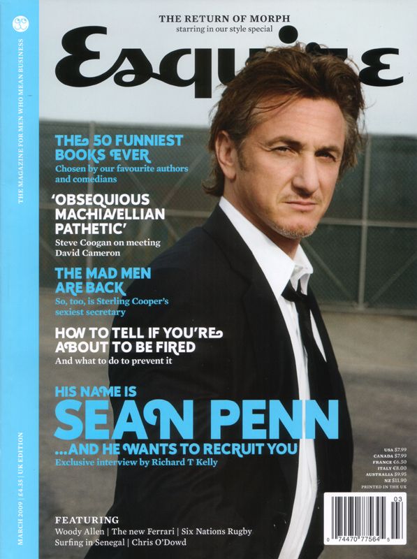 ESQUIRE magazine side cover  March 2009