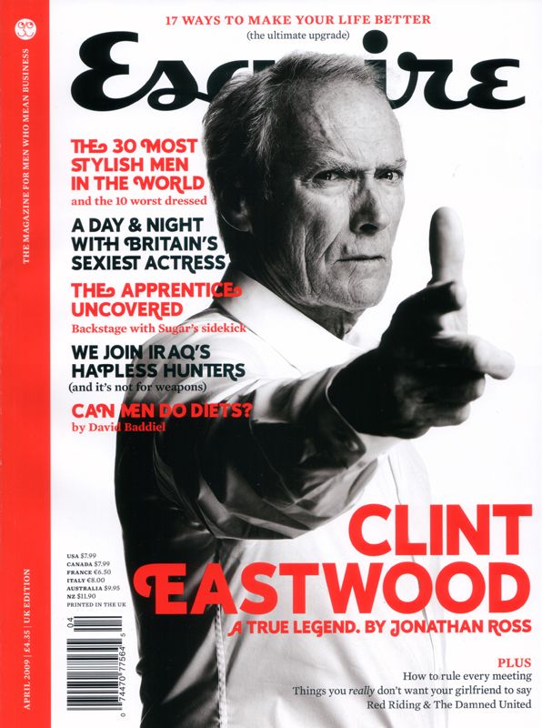 ESQUIRE magazine side cover  April 2009