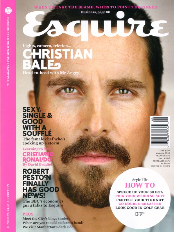 ESQUIRE magazine side cover  June 2009