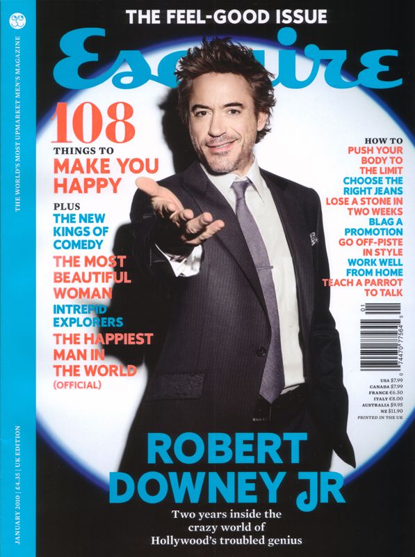 ESQUIRE magazine side cover  January 2010