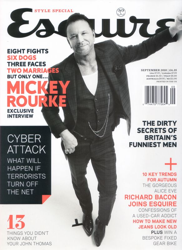 ESQUIRE magazine side cover  September 2010