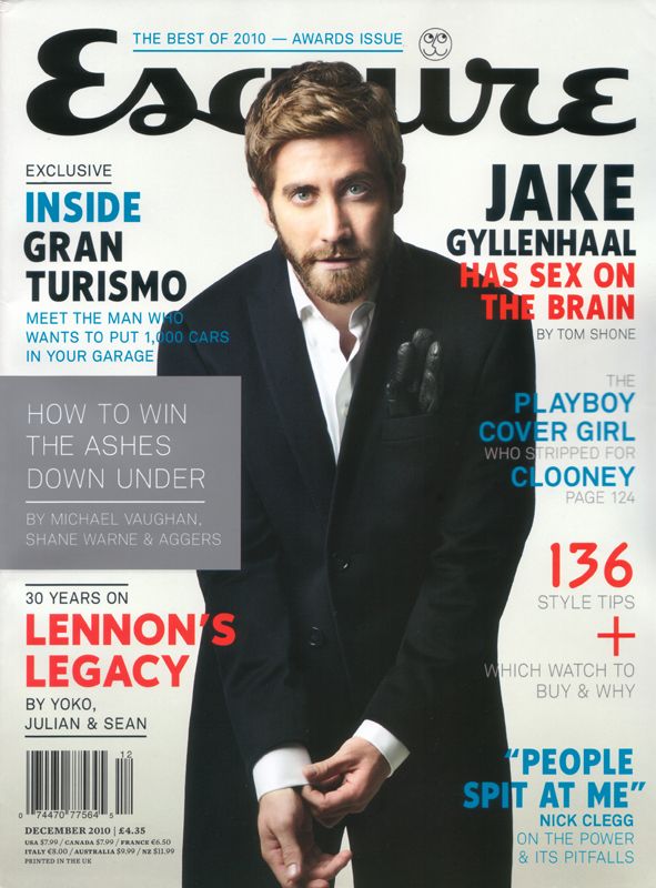 ESQUIRE magazine side cover  December 2010