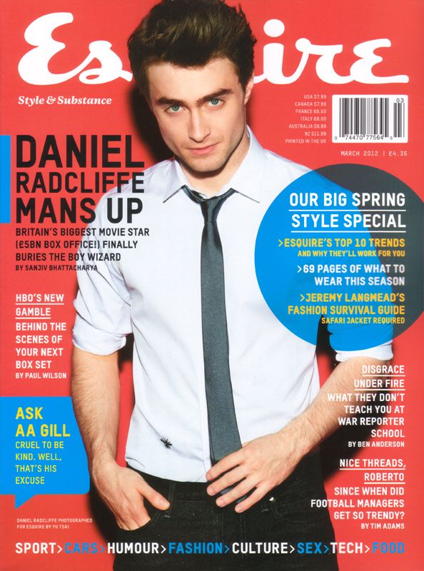 ESQUIRE magazine side cover  March 2012