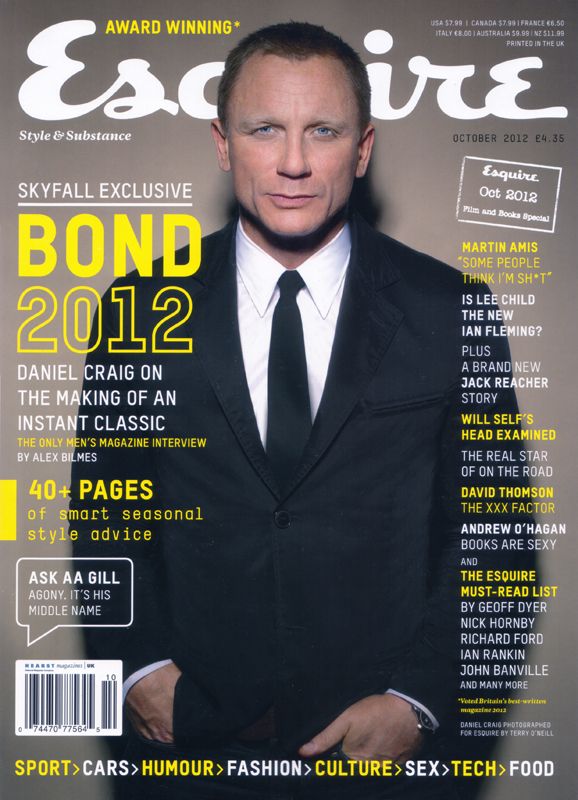 ESQUIRE magazine side cover  October 2012