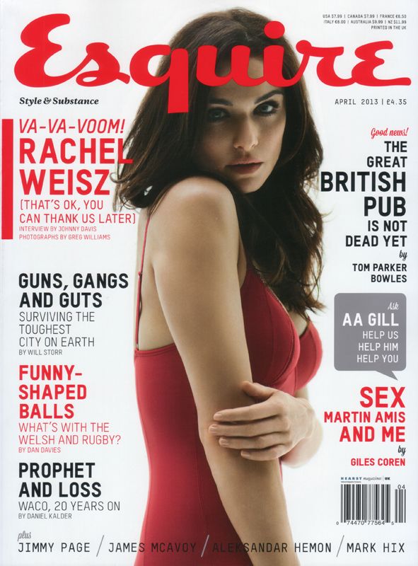 ESQUIRE magazine side cover  April 2013