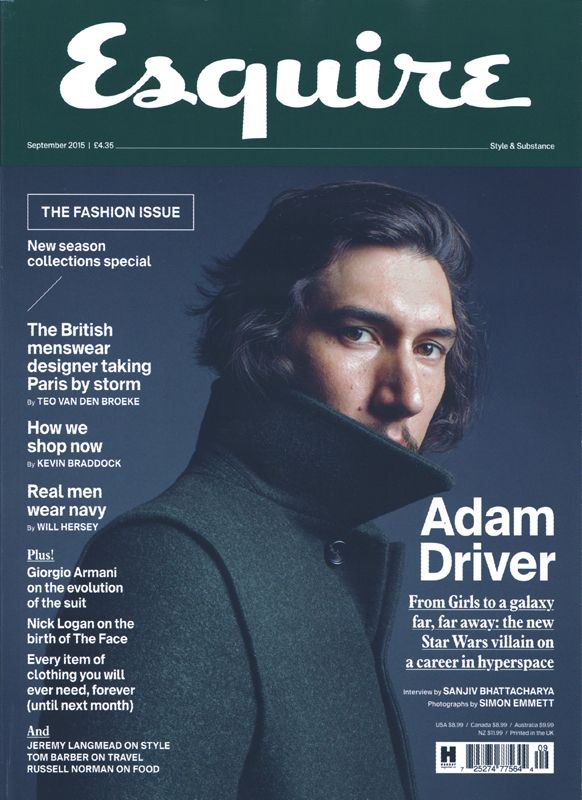 ESQUIRE magazine side cover  September 2015