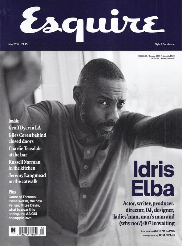 ESQUIRE magazine side cover  May 2016