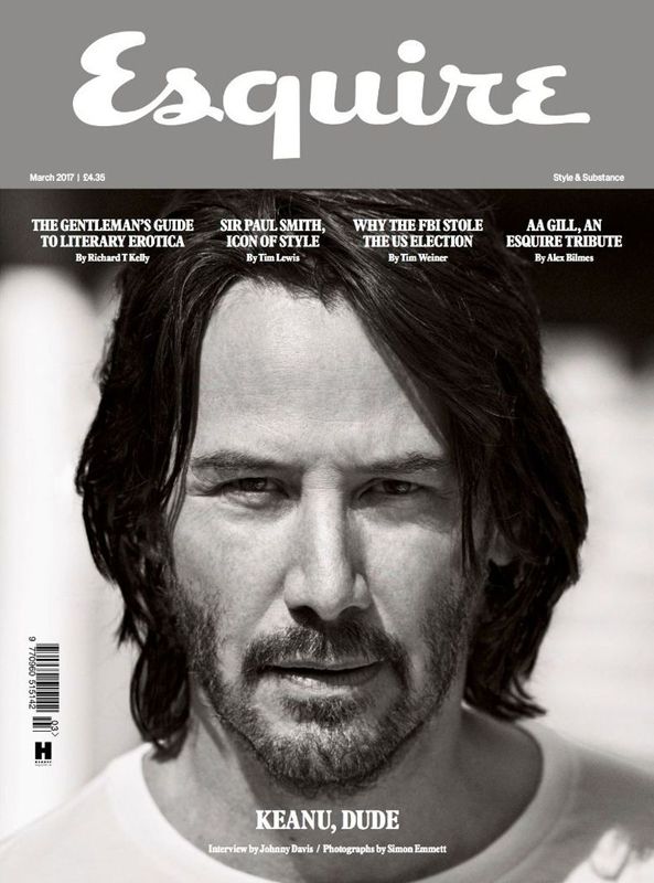 ESQUIRE magazine side cover  March 2017