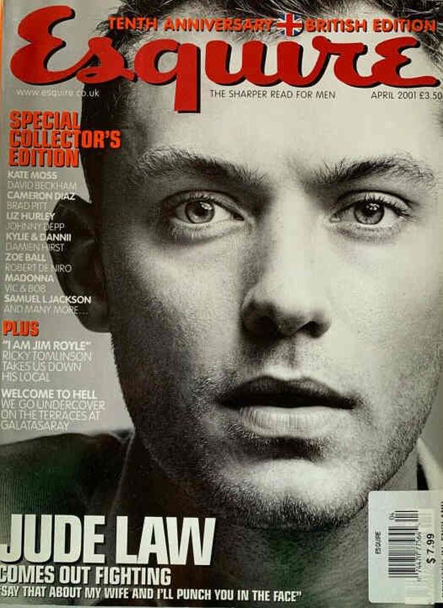 ESQUIRE magazine side cover  April 2001
