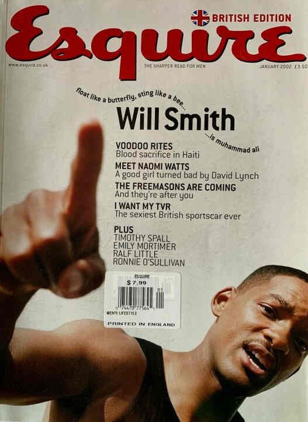 ESQUIRE magazine side cover  January 2002