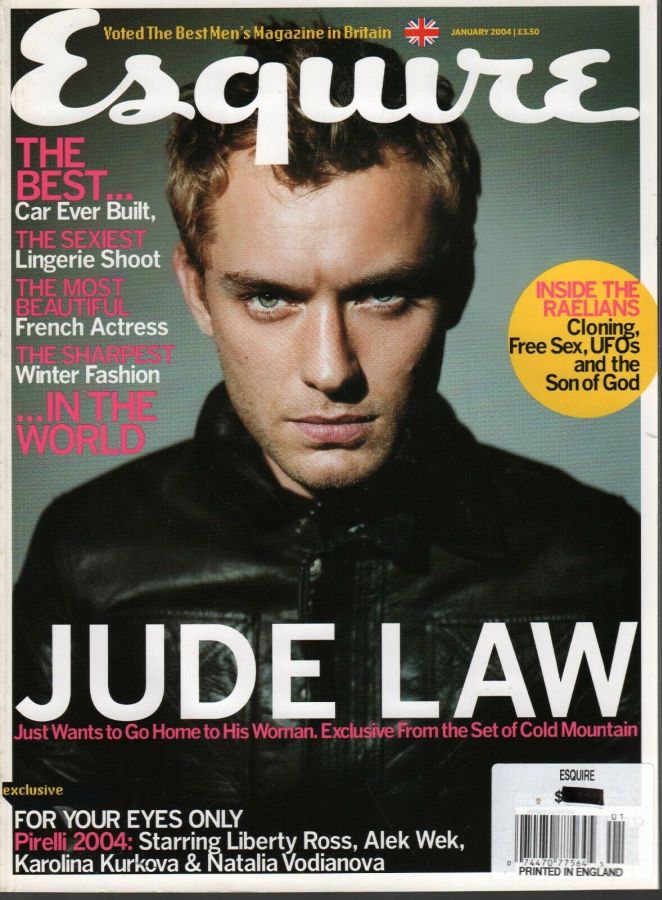 ESQUIRE magazine side cover  January 2004