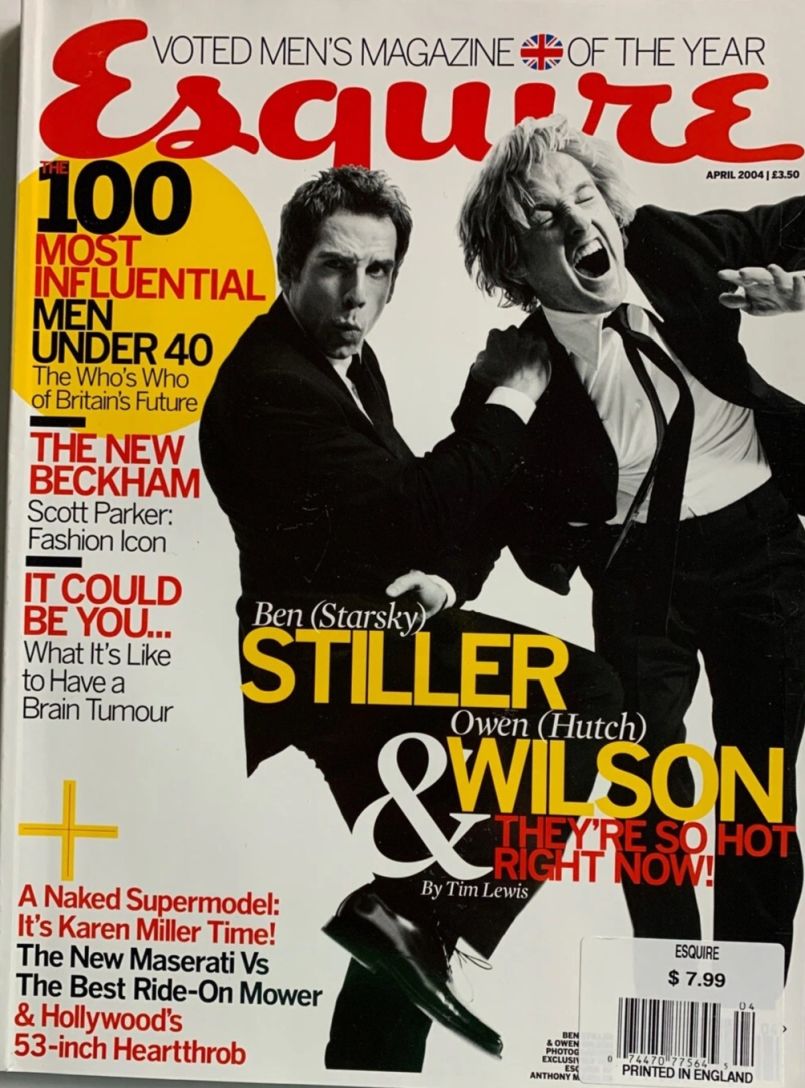 ESQUIRE magazine side cover  April 2004
