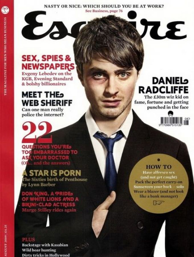 ESQUIRE magazine side cover  August 2009