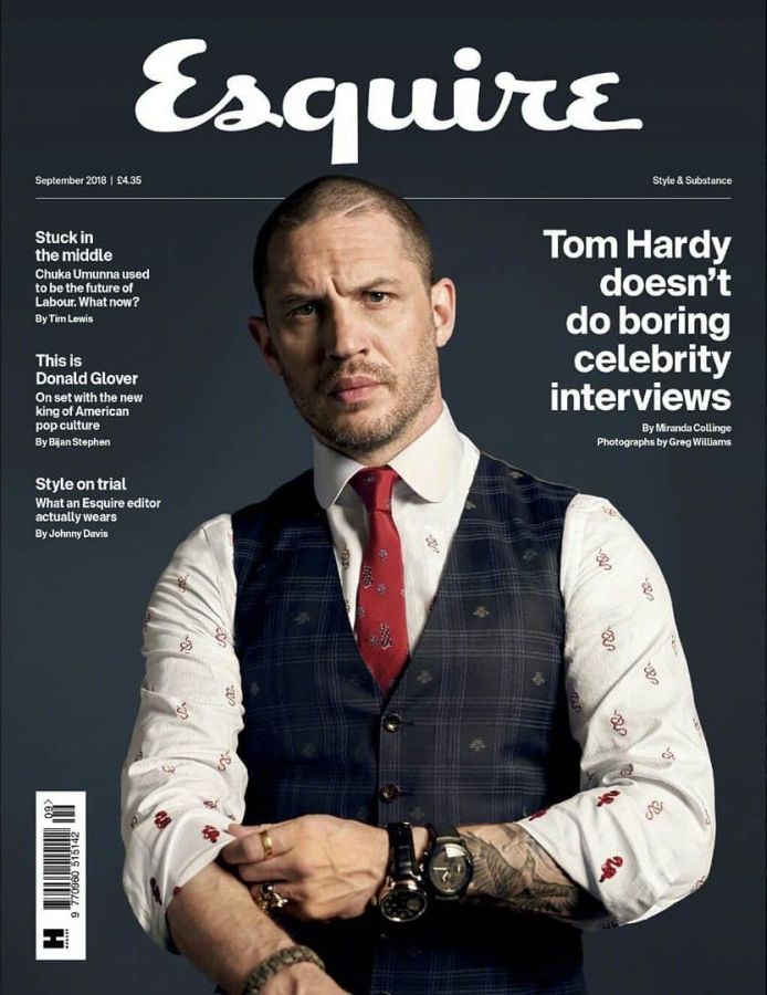 ESQUIRE magazine side cover  September 2018
