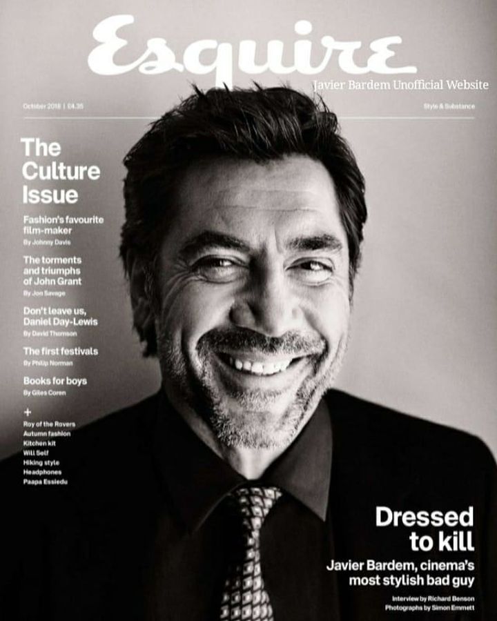 ESQUIRE magazine side cover  October 2018