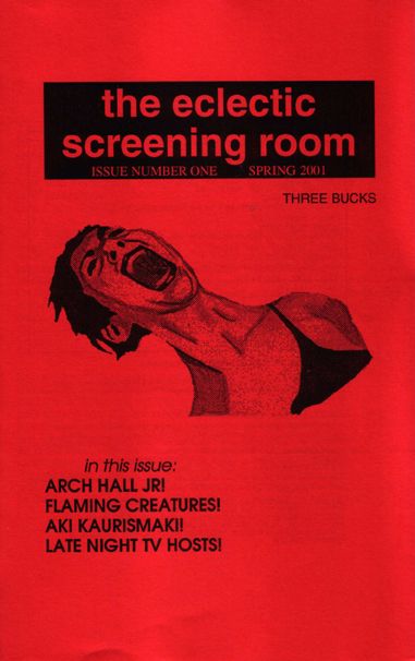 ECLECTIC SCREENING ROOM magazine side cover Issue 1 Spring 2001