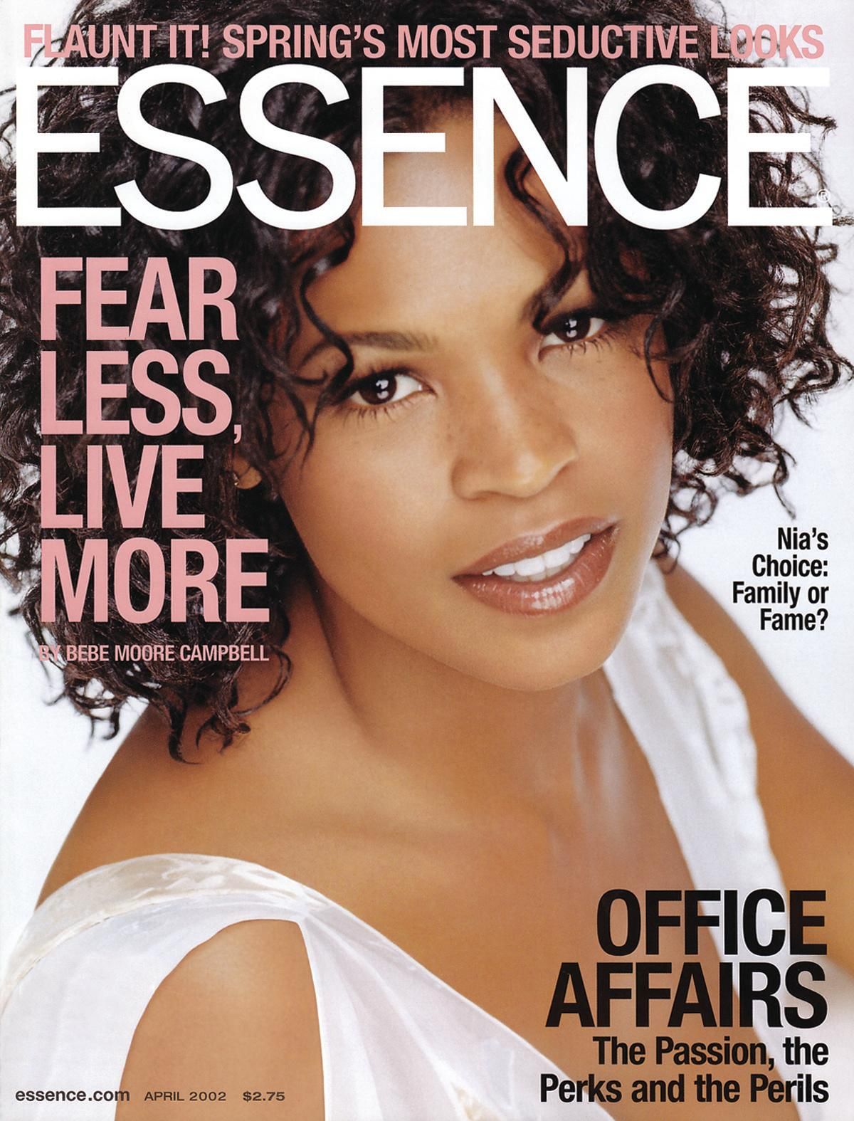 ESSENCE magazine side cover  April 2002