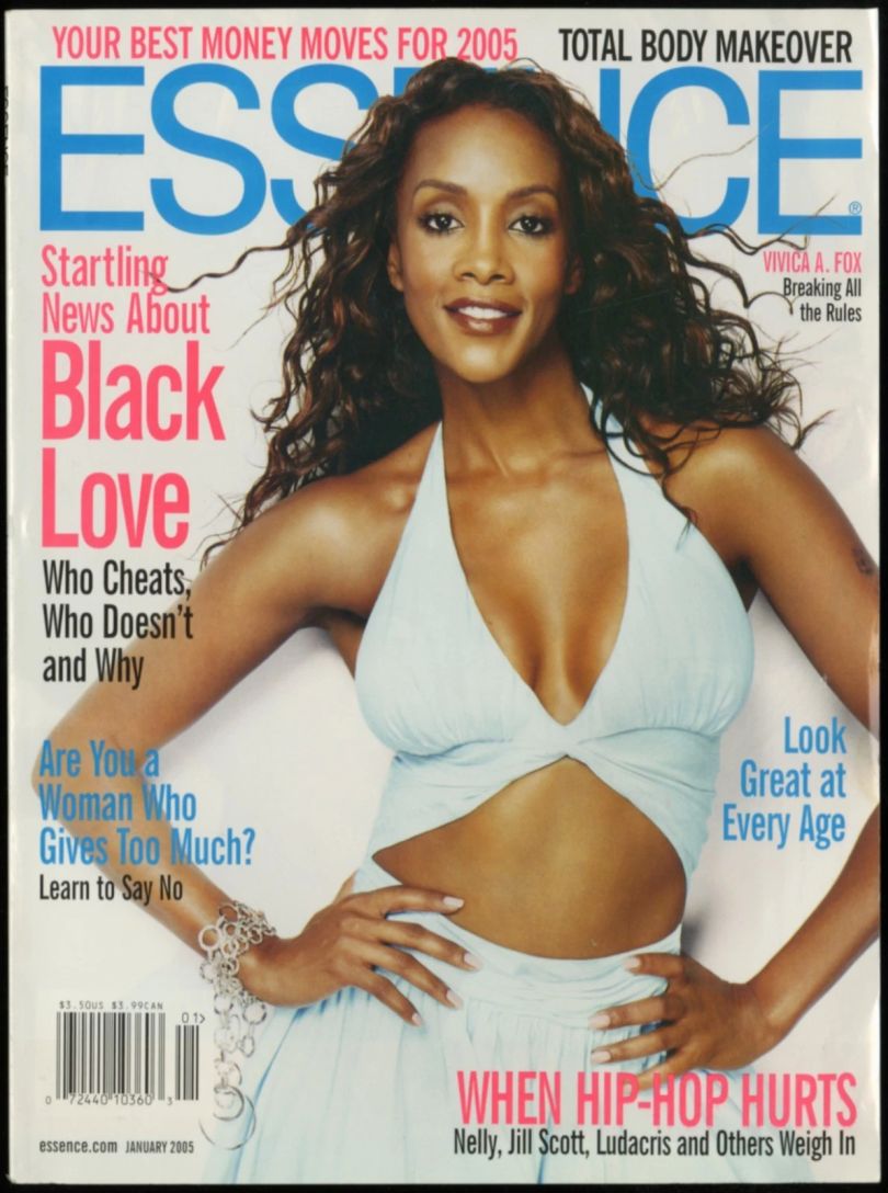 ESSENCE magazine side cover  January 2005
