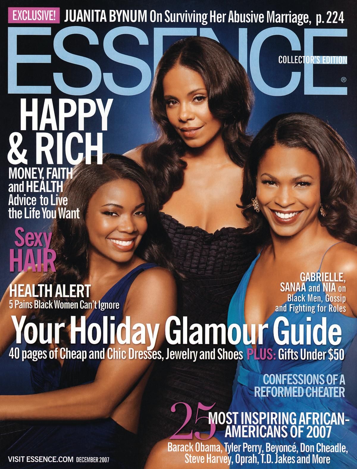 ESSENCE magazine side cover  December 2007