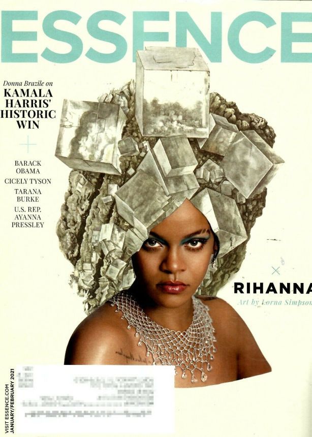 ESSENCE magazine side cover  January/February 2021