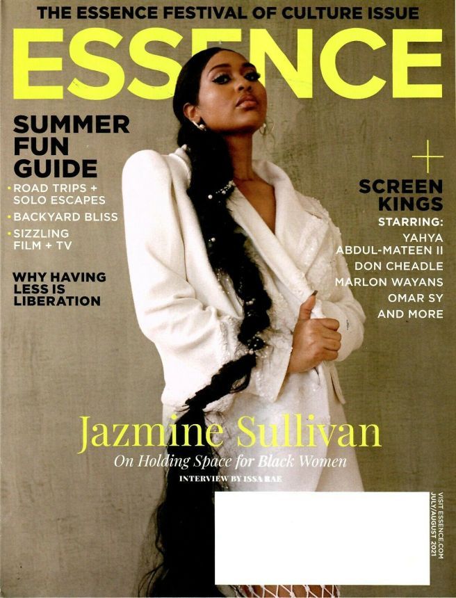 ESSENCE magazine side cover  July/August 2021