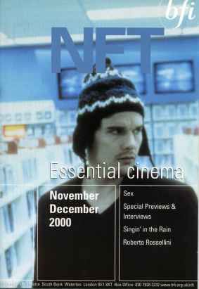 BFI SOUTHBANK GUIDE magazine side cover November 2000