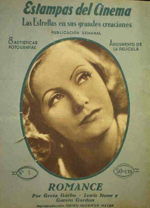 ESTAMPAS DEL CINEMA magazine side cover Issue 1  1931