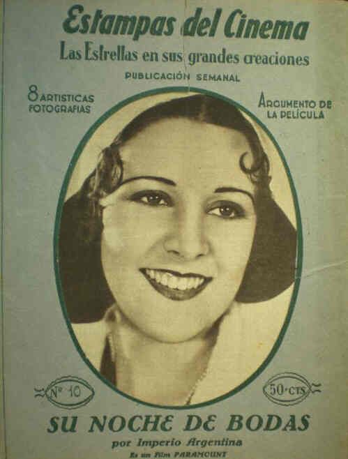 ESTAMPAS DEL CINEMA magazine side cover Issue 10  1931