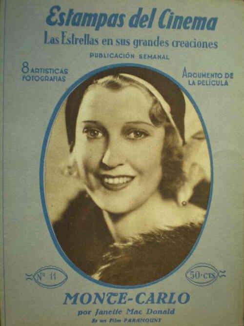 ESTAMPAS DEL CINEMA magazine side cover Issue 11  1931